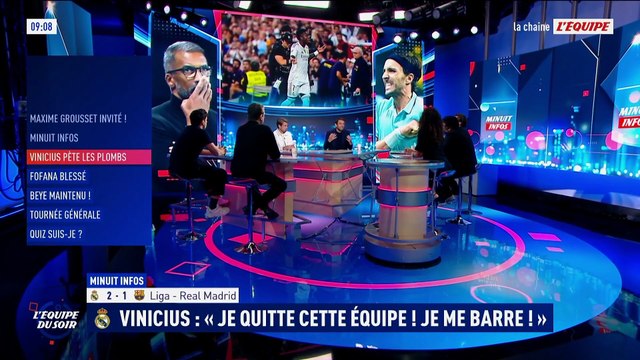 Vinicius en colère à sa sortie lors du Clasico Real Madrid-FC Barcelone : « Je quitte cette équipe, je pars ! » - Foot - Liga