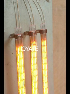 Half gold coated infrared quartz heat lamps infrared emitters 290mm 220v 1000w