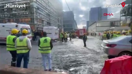 Bahçelievler'de inşaatın yük asansörü düştü: 4 yaralı