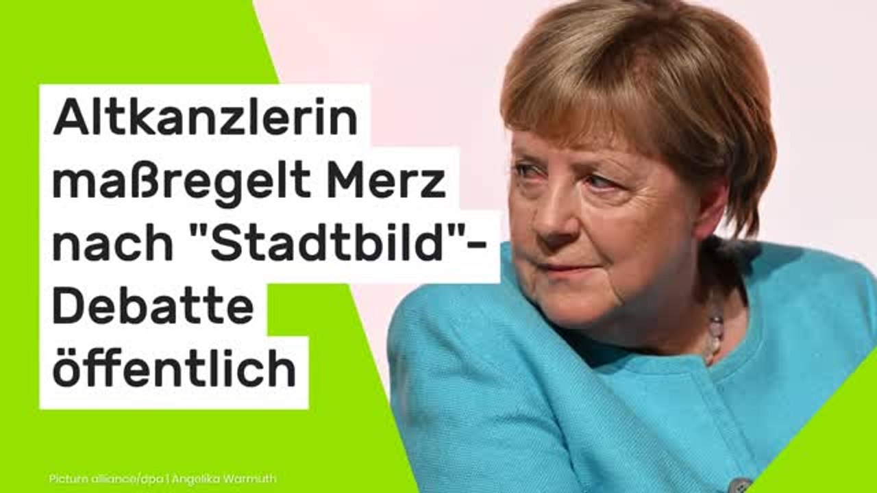 Angela Merkel: Altkanzlerin maßregelt Merz nach 'Stadtbild'-Debatte öffentlich