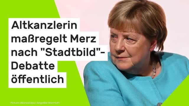 Angela Merkel: Altkanzlerin maßregelt Merz nach Stadtbild -Debatte öffentlich