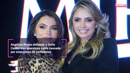 Angélica Rivera defiende a Sofía Castro tras aparatosa caída causada por empujones de periodistas