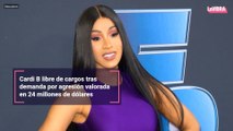 Cardi B libre de cargos tras demanda por agresión valorada en 24 millones de dólares