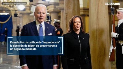 Kamala Harris calificó de “imprudencia” la decisión de Biden de presentarse a un segundo mandato