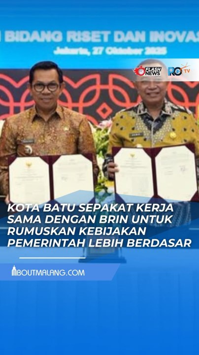 LEBIH BERBASIS RISET, KOTA BATU SEPAKAT KERJA SAMA DENGAN BRIN UNTUK RUMUSKAN KEBIJAKAN PEMERINTAH LEBIH BERDASAR