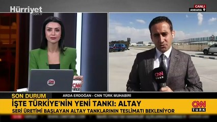 Altay tankı CNN Türk kamerasında