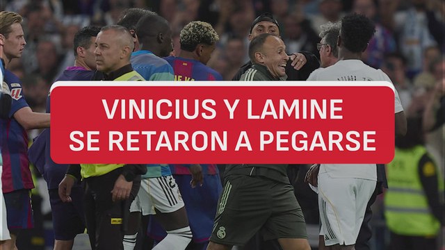 Movistar+ captó cómo Lamine y Vinicius se retaron a pegarse fuera