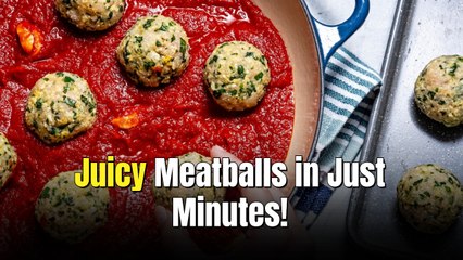 Easy Greek Chicken Meatballs with Lemon Orzo