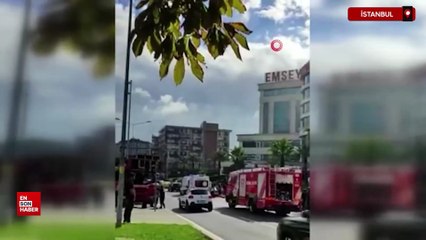 Pendik’te Özel Emsey Hastanesi’nin çatısında yangın