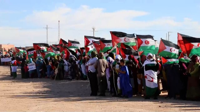 Multitudinarias protestas en los campamentos de refugiados saharauis contra el plan de Trump