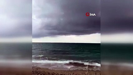 Alanya’da denizde hortum çıktı