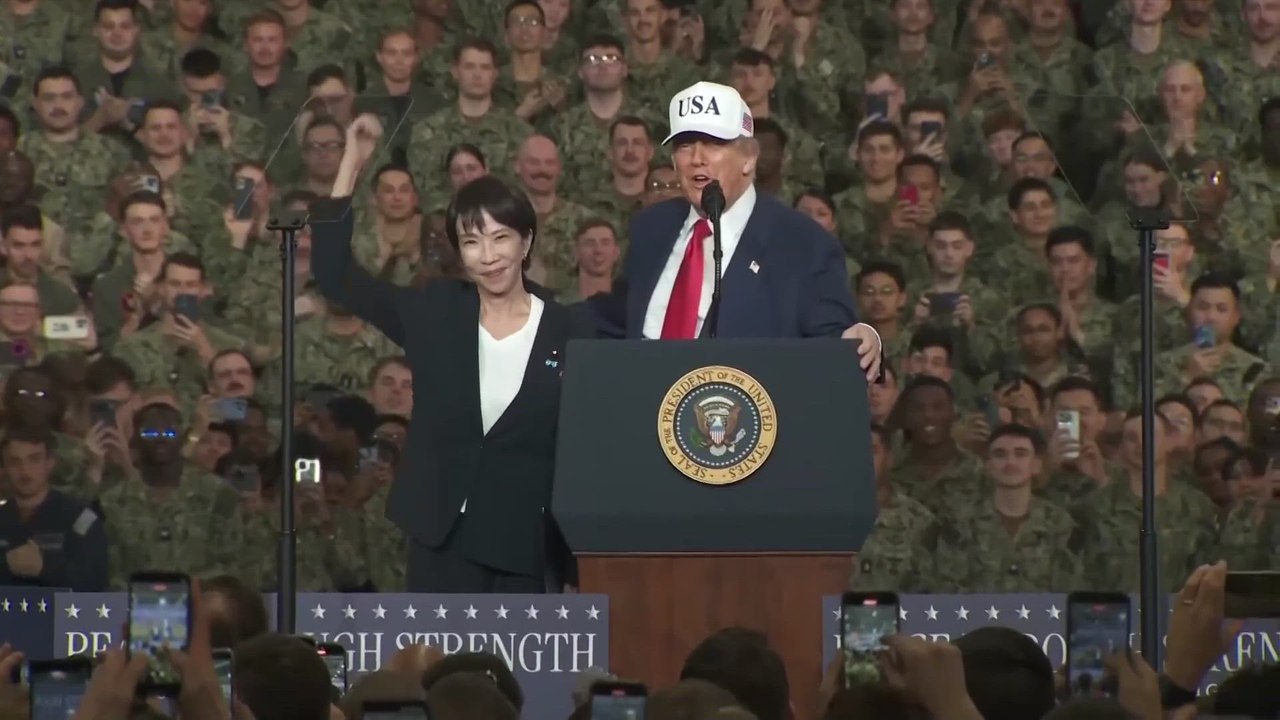 Trump wraps arm around Takaichi as Japan's PM hails alliance