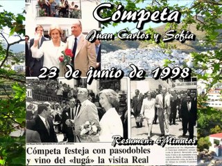 27 años de la visita de Doña Sofía y Don Juan Carlos a Cómpeta. 23 de junio de 1998