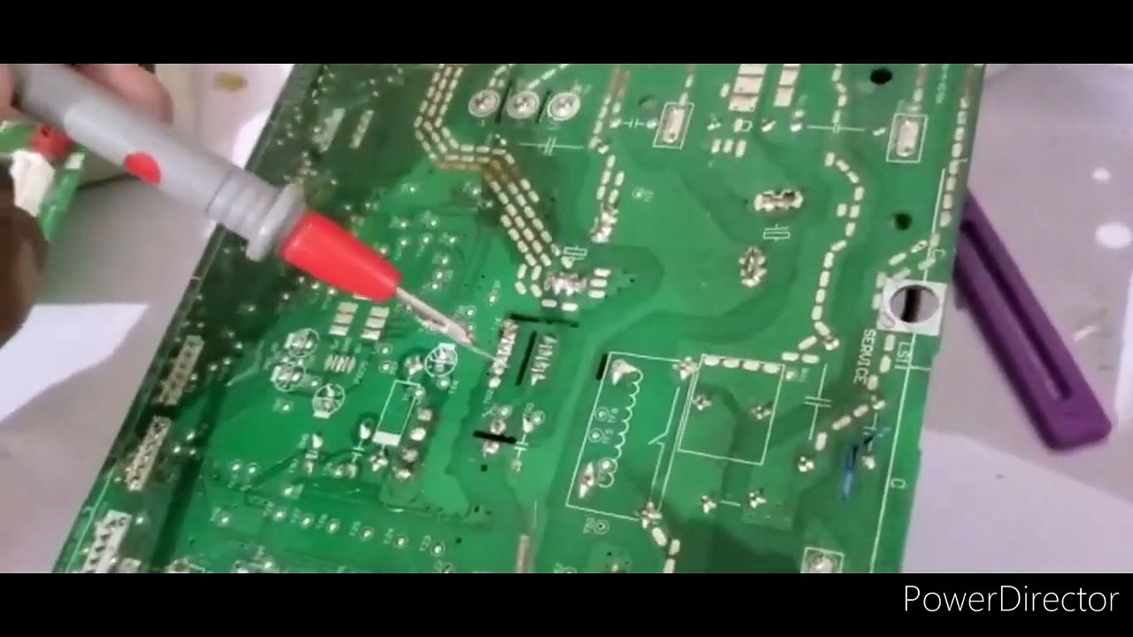 Dc inverter ac SMPS supply volt test E5 error code Dc inverter ac pcb training center