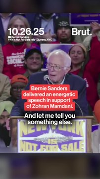 Bernie Sanders delivered an energetic speech in support of Zohran Mamdani.