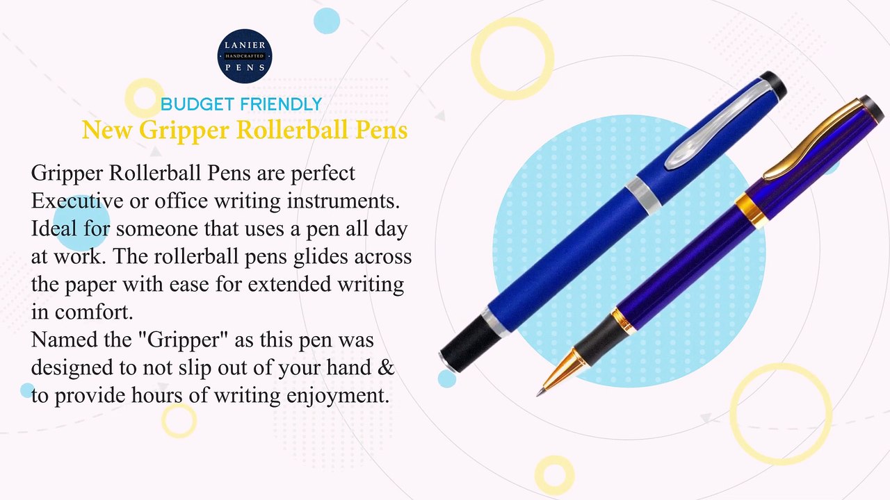New Gripper Rollerball Pens