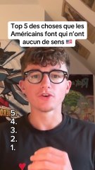 Top 5 des choses que lesAméricains font qui n’ontaucun de sens 🇺🇸 #américain #classement