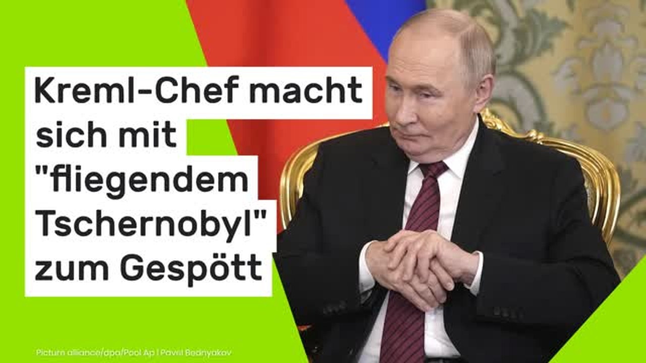 Wladimir Putin verspottet: Kreml-Chef macht sich mit 'fliegendem Tschernobyl' zum Gespött
