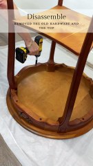 How to Paint a Leather Table Top Side Table