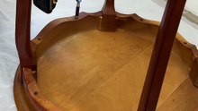 How to Paint a Leather Table Top Side Table