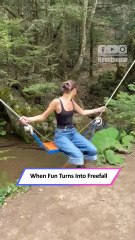 Swing Fun Turns Scary in Seconds—Epic Almost-Fall Caught on Camera 😱🎢|| Heartsome 💖
