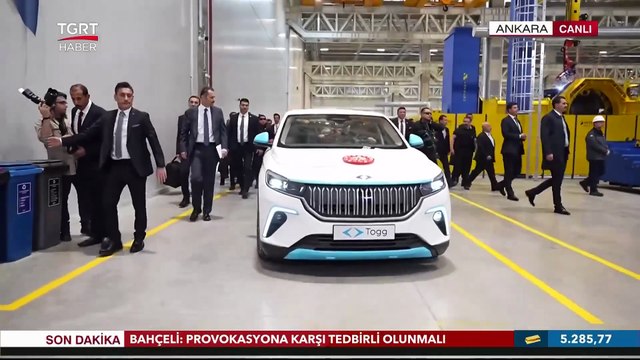 Altay Tankı teslim töreninde sürpriz: Başkan Erdoğan ve kurmayları limuzin Togg ile geldi