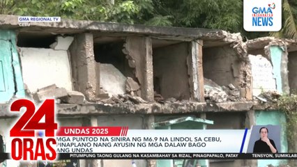 Mga puntod na sinira ng M6.9 na lindol sa Cebu, pinaplano nang ayusin ng mga dalaw bago ang Undas | 24 Oras