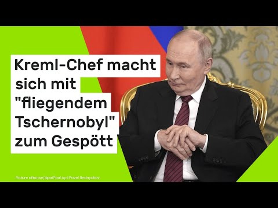 Wladimir Putin verspottet: Kreml-Chef macht sich mit 'fliegendem Tschernobyl' zum Gespött