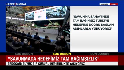 Cumhurbaşkanı Erdoğan: Altay yeni bir dönemin kapısını açtı