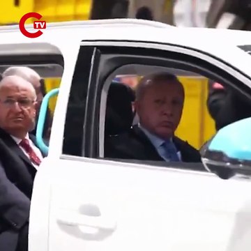 Cumhurbaşkanı Erdoğan, ALTAY tankı teslim törenine Togg'un limuzin versiyonuyla geldi