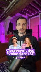 Classement des évaluations groupe 1 semaine 1