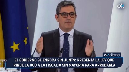 El Gobierno se enroca sin Junts: presenta la ley que rinde la UCO a la Fiscalía sin mayoría para aprobarla