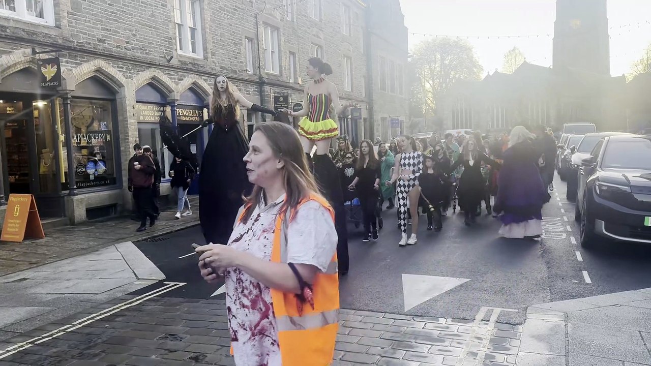 Tavistock's Halloween procession