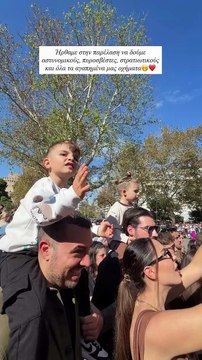 Ιωάννα Τούνη: Με τον γιο της στη στρατιωτική παρέλαση της Θεσσαλονίκης 2