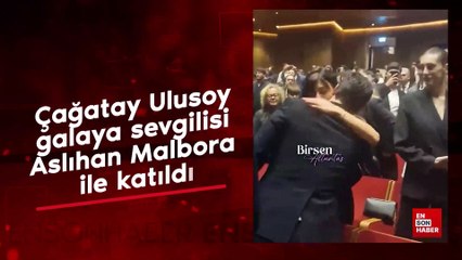 Çağatay Ulusoy galaya sevgilisi Aslıhan Malbora ile katıldı