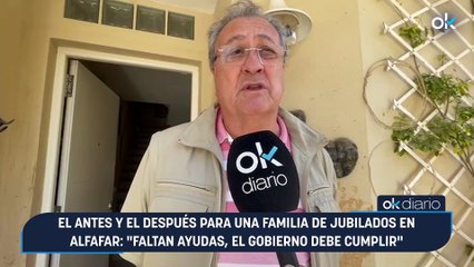 El antes y el después para una familia de jubilados en Alfafar: "Faltan ayudas, el Gobierno debe cumplir"