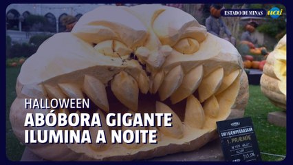 Veja como esculpiram abóboras gigantes com motosserras