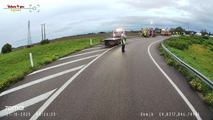 Accidente en Francia ! - Coche Volcado en la encorporacion de la Autopista de Francia