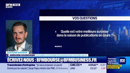 Culture Bourse : « Quelle est votre meilleure surprise dans la saison de publications en cours ? », par Julie Cohen-Heurton - 28/10