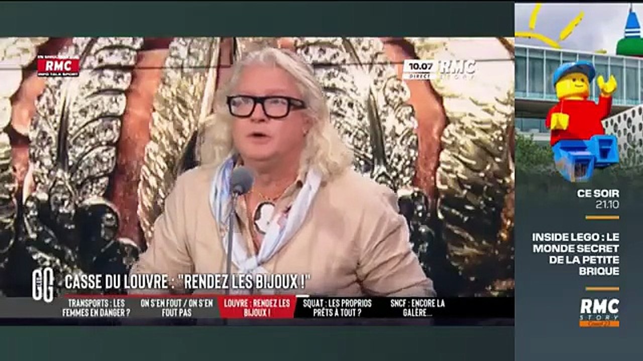Emission TV : Les Grandes Gueules sur RMC Story (extrait d'émission, Fr, Octobre 2025)  le casse du Louvre