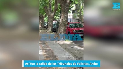 Así fue la salida de los Tribunales de Felicitas Alvite
