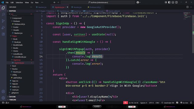 Display User Info & Sign Out in Firebase Auth | React Authentication Tutorial Bangla