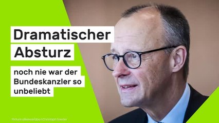 Friedrich Merz: Dramatischer Absturz - noch nie war der Bundeskanzler so unbeliebt