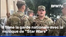 À Washington, il détourne la musique de Star Wars pour critiquer le déploiement de la Garde nationale.