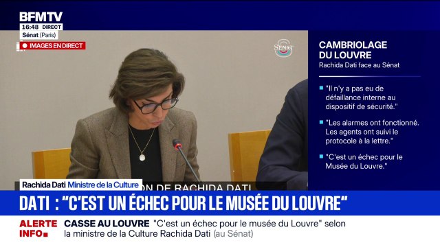 Audition de Rachida Dati au Sénat: Je considère que la culture est une politique régalienne dans tout notre pays , insiste la ministre