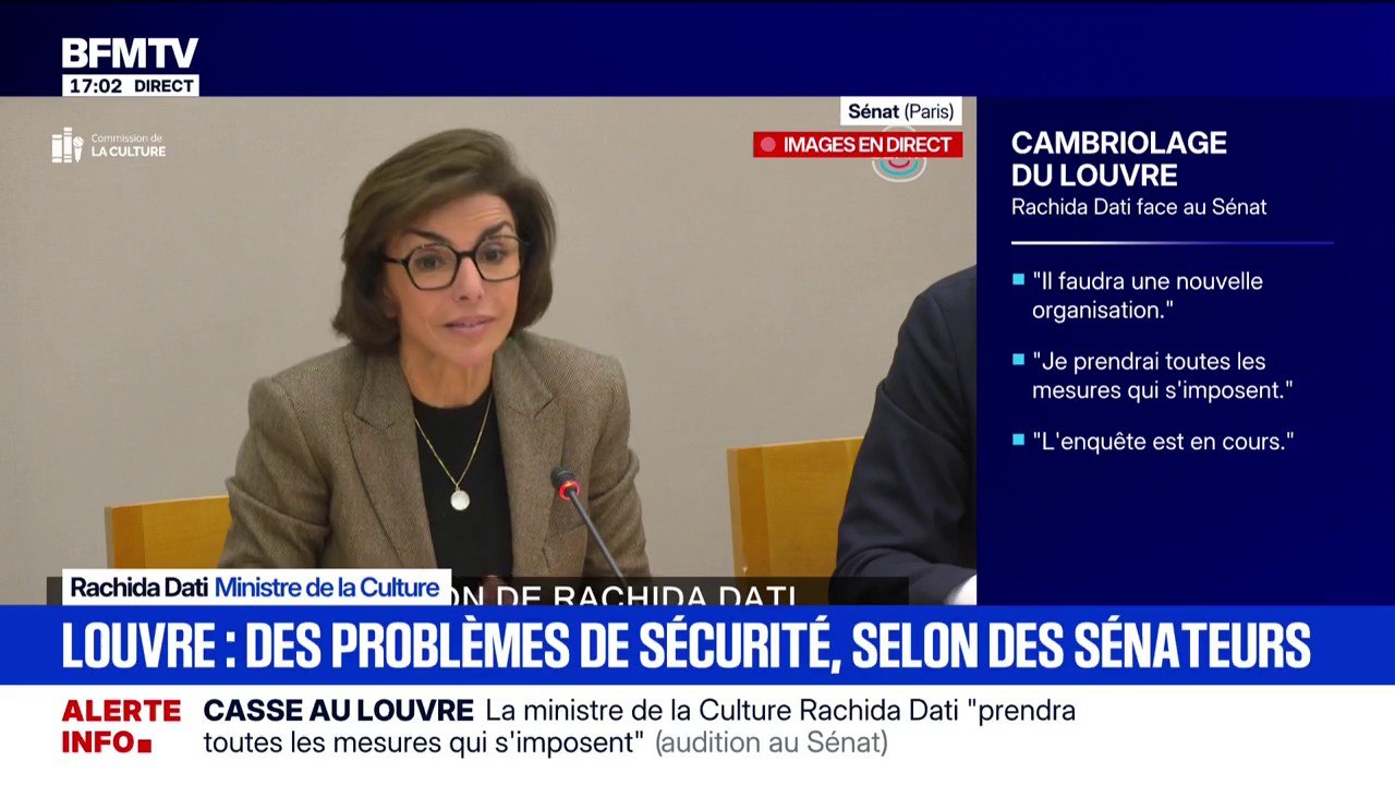 Cambriolage au Louvre: Rachida Dati souhaite "la création d'un fond dédié à la sécurité de nos musées"