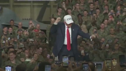 Donald Trump’s Iconic Dance in Front of U.S. Troops in Japan Goes Instantly Viral