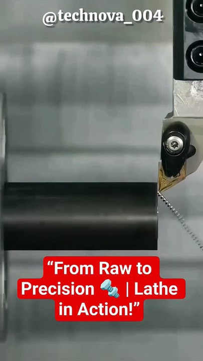 Lathe Machining Process Explained _ Turning, Milling & Drilling Basics #engineeringtechnology #cnc