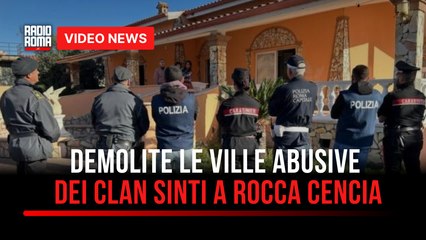 Demolite le ville abusive dei clan sinti a Rocca Cencia