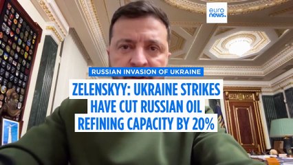 Ukraine's long-range strikes cut Russia's oil refining capacity by 20%, Zelenskyy says